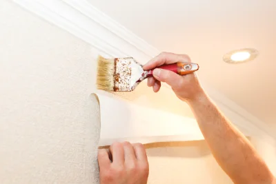 Pose de papier peint à Guérin — revêtements muraux et toiles de verre